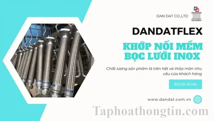 Gia Công Khớp nối mềm inox bọc PJ chống cháy/Khớp nối mềm chống rung inox/Khớp chống rung kim loại