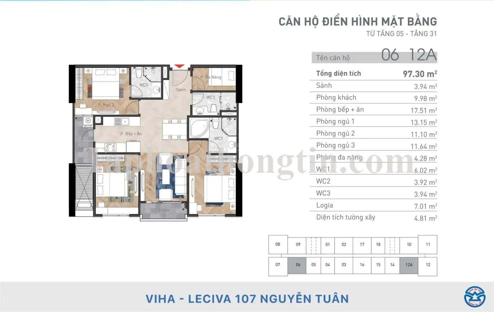 Giá siêu tốt căn hộ chung cư cao cấp, dự án Viha Complex 107 Nguyễn Tuân, 2 – 3 pn, duplex